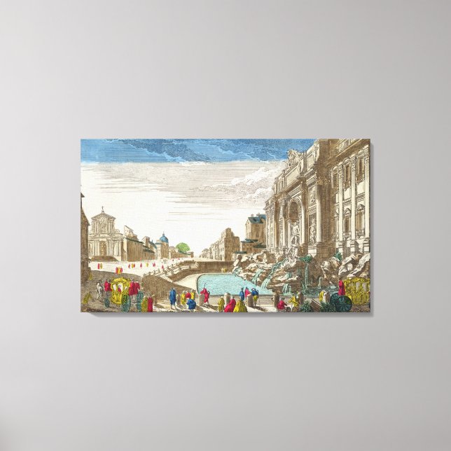 The Trevi Fountain, Rome Canvas Print (Front)