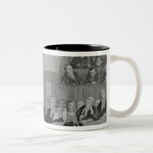 The Trial at the Old Bailey plate 5 of The Drunk Two_Tone Coffee Mug