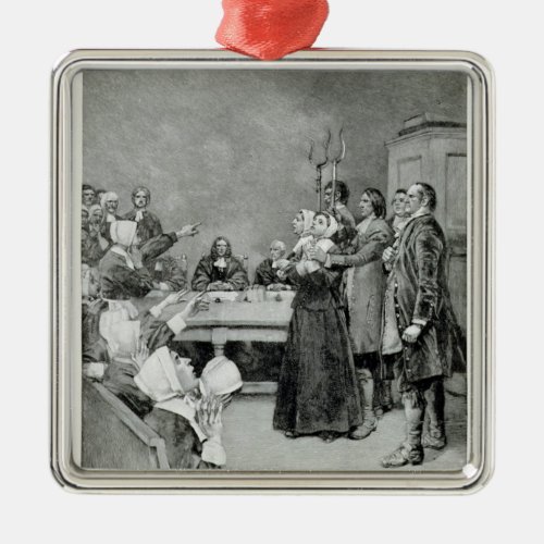 The Trial of a Witch Metal Ornament