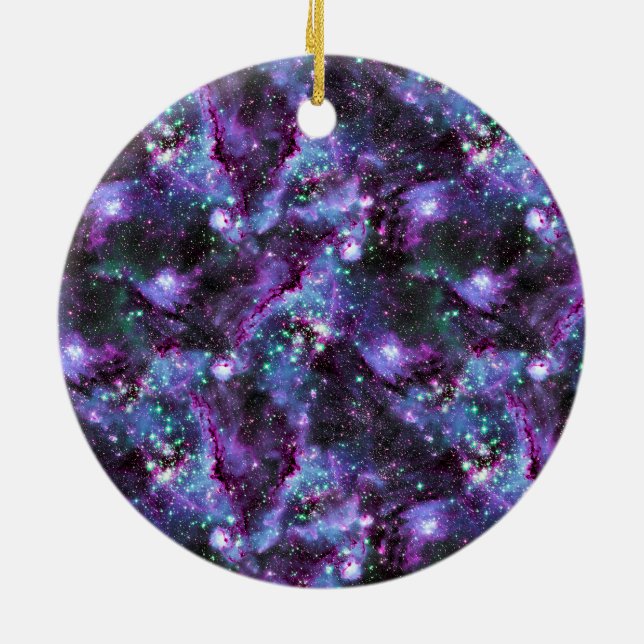 The Triangulum Galaxy is a spiral galaxy Ceramic Ornament (Back)
