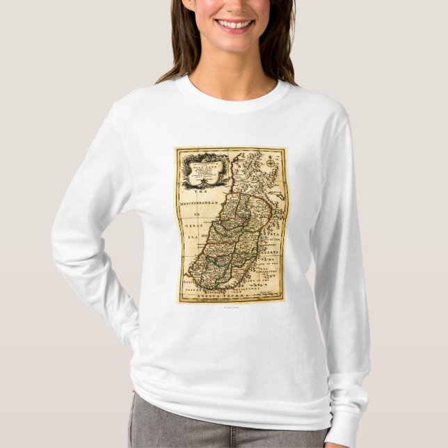 The Tribes of Israel in PalestinePanoramic Map T-Shirt (Front)