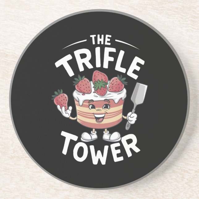 The Trifle Tower Christmas Coaster (Front)