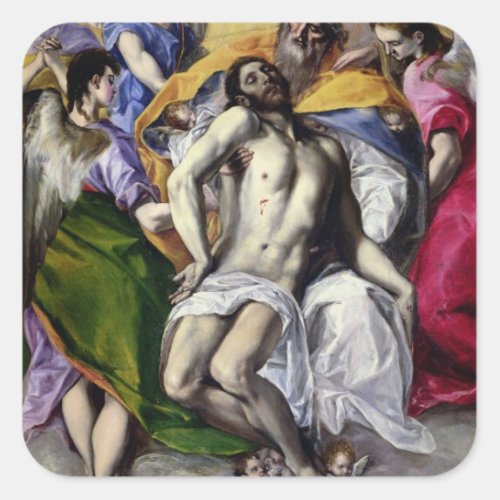 The Trinity 1577_79 oil on canvas Square Sticker
