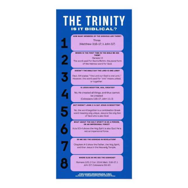 The Trinity Rack Card (Front)