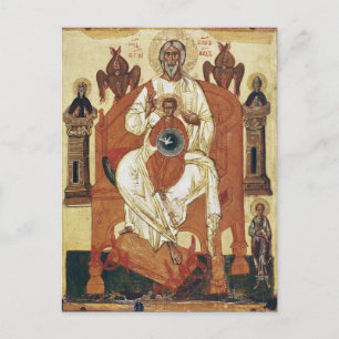 The Trinity with the Saints Byzantine Icon Postcard
