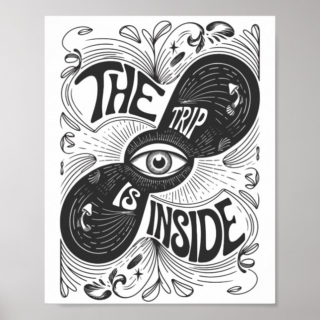 The Trip Is Inside – Psychedelic Third Eye Vision Poster (Front)