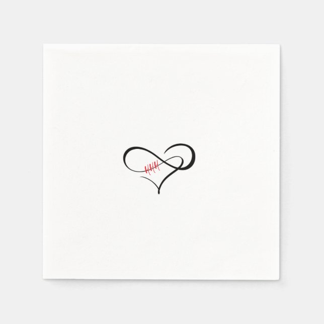 The Triple H Infinity Heart Napkins (Front)