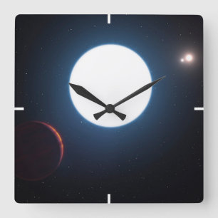 The Triple Star System Hd 131399 Square Wall Clock