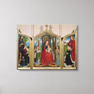 The Triptych of the Sedano Family, c.1495-98 Canvas Print