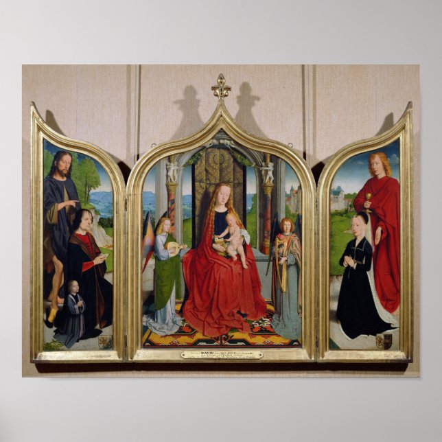 The Triptych of the Sedano Family, c.1495-98 Poster (Front)