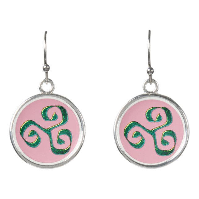 The triskele,old symbol in the celtic culture earrings (Front)