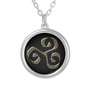 The triskele,old symbol in the celtic culture silver plated necklace