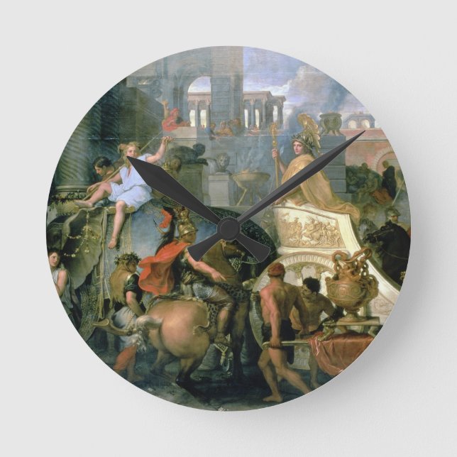The Triumph of Alexander, or the Entrance of Alexa Round Clock (Front)