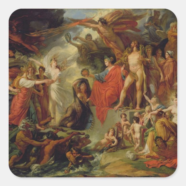 The Triumph of Civilization, c.1794-98 Square Sticker (Front)