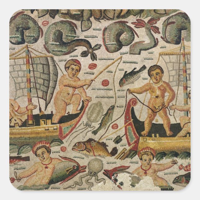 The Triumph of Neptune and Amphitrite Square Sticker (Front)