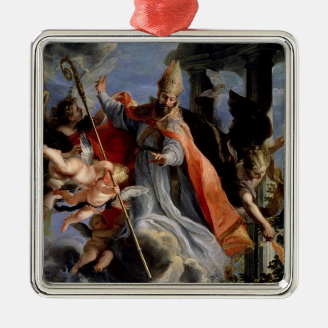 The Triumph of St. Augustine  1664 Metal Ornament (Front)