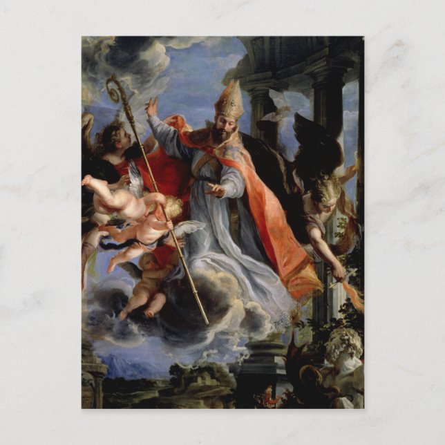 The Triumph of St. Augustine  1664 Postcard (Front)