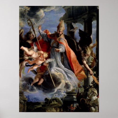 The Triumph of St Augustine  1664 Poster