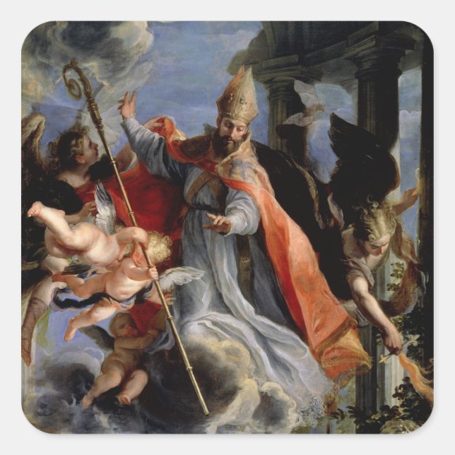 The Triumph of St. Augustine  1664 Square Sticker (Front)