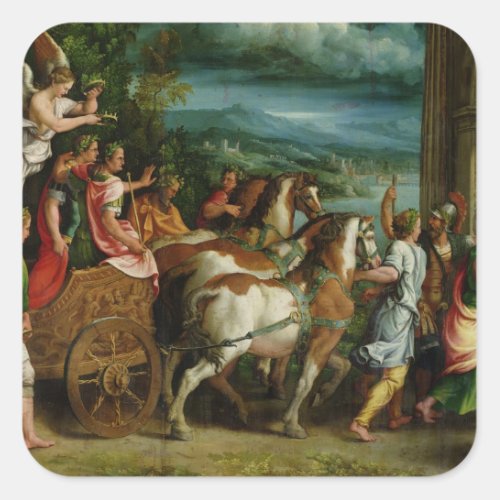 The Triumph of Titus and Vespasian c1537 Square Sticker