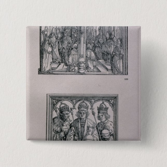 The Triumphal Arch of Emperor Maximilian I Pinback Button (Front)