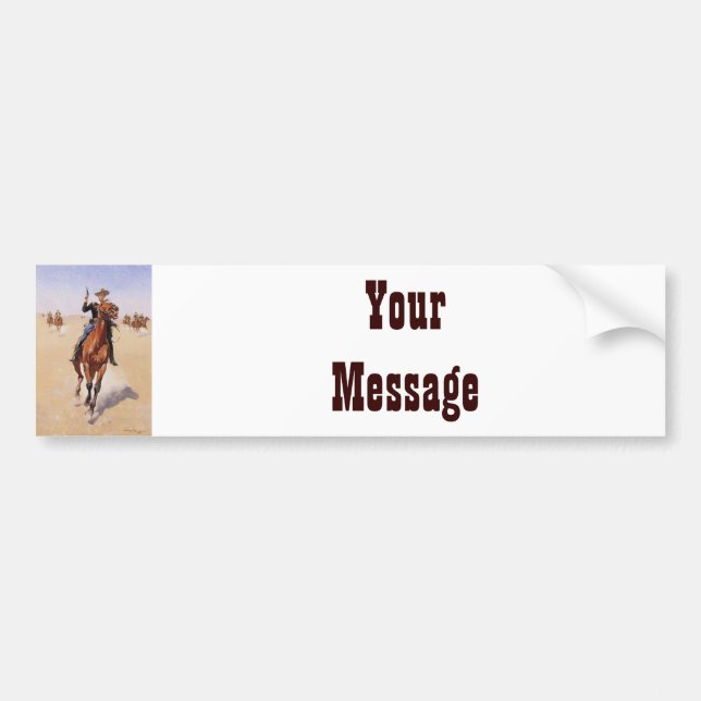 The Trooper by Frederic Remington Bumper Sticker (Front)