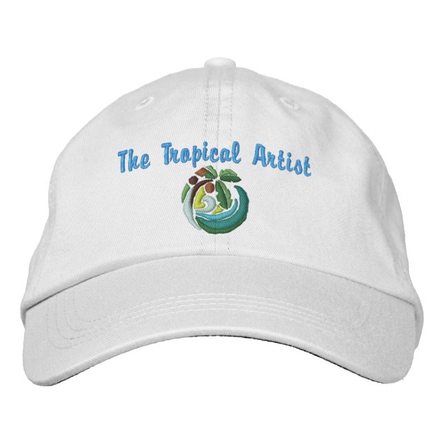The Tropical Artist  Embroidered Baseball Cap (Front)