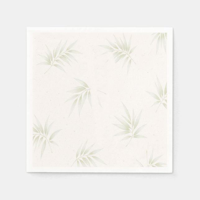 The Tropical Imperial Bamboo Garden Wedding  Napkins (Front)