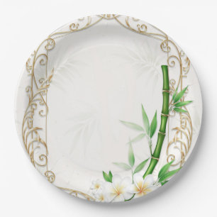 The Tropical Imperial Bamboo Garden Wedding  Paper Plates