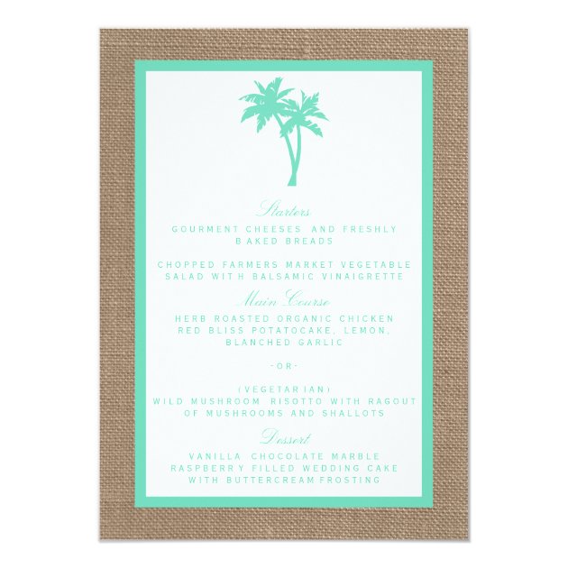 The Tropical Palm Tree Beach Wedding Collection Invitation