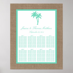 The Tropical Palm Tree Beach Wedding Collection Poster
