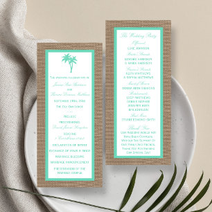 The Tropical Palm Tree Beach Wedding Collection Program