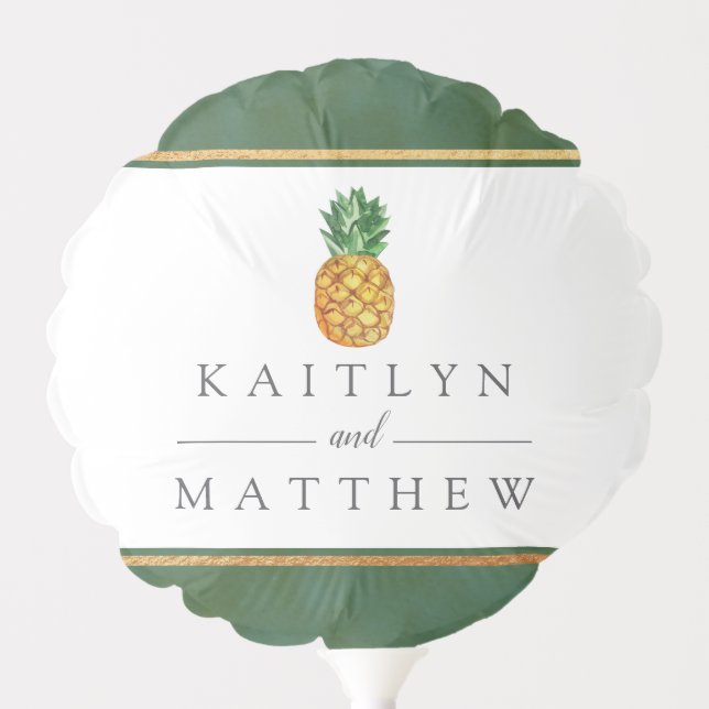 The Tropical Pineapple Wedding Collection Balloon (Front)