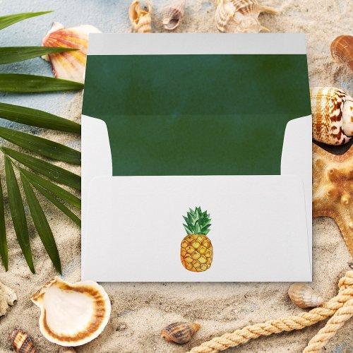 The Tropical Pineapple Wedding Collection Envelope