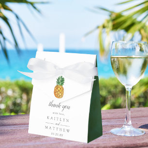 The Tropical Pineapple Wedding Collection Favor Boxes