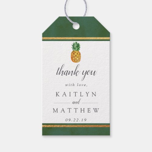 The Tropical Pineapple Wedding Collection Gift Tags