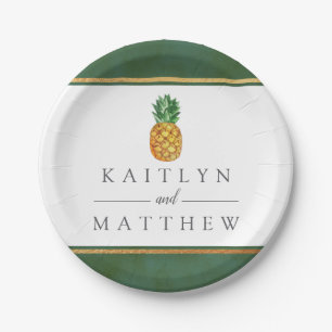 The Tropical Pineapple Wedding Collection Paper Plates