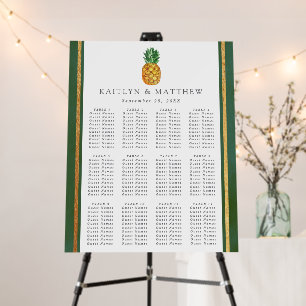 The Tropical Pineapple Wedding Collection Seating Foam Board