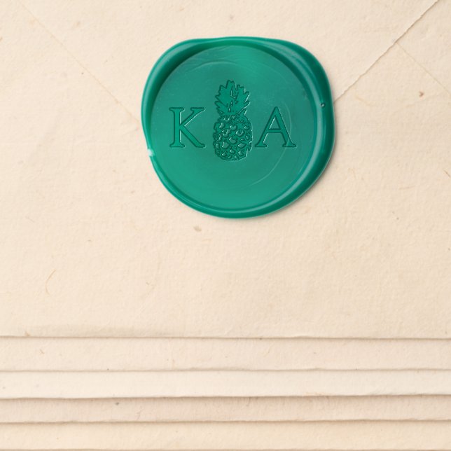 The Tropical Pineapple Wedding Collection Wax Seal Sticker (Front)