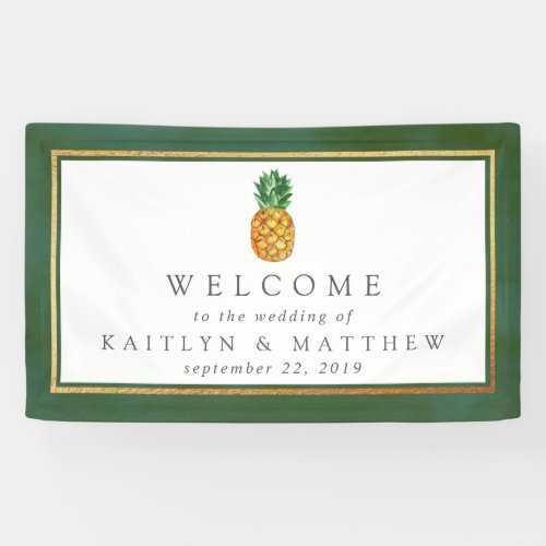 The Tropical Pineapple Wedding Collection Welcome Banner