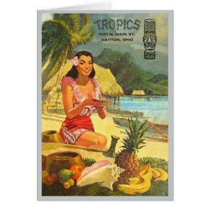 The Tropics classic Tiki menu Cards