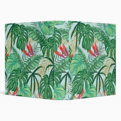 The Tropics  Jungle Botanical Bird of Paradise 3 Ring Binder