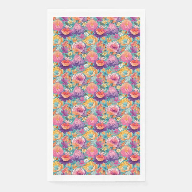 The Tropics Teach You To Go With The Flow Paper Guest Towels (Front)