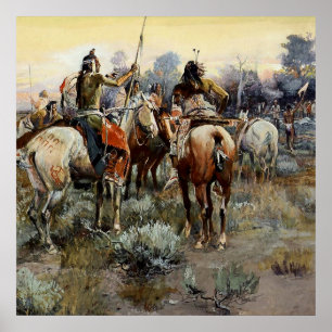 “The Truce” Western Art by Charles M Russell Poster