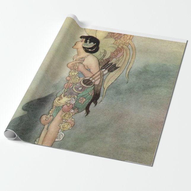 “The True Lover” by Charles Robinson Wrapping Paper (Unrolled)