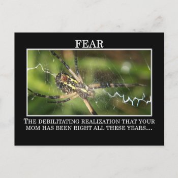 The True Meaning Of Fear Postcard by disgruntled_genius at Zazzle