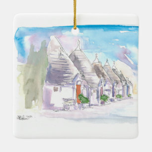 The Trulli Buildings of Alberobello Bari Italy Ceramic Ornament