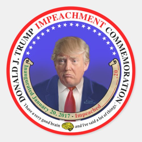 The Trump Impeachment Commemorative Sticker