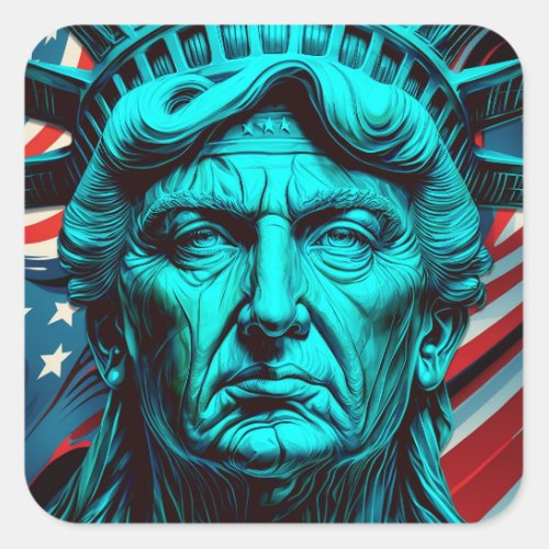 The Trump of LibertySymbol of American Greatness Square Sticker