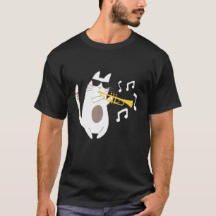 The Trumpeter Cat Trumpet Player Marching Band T S T-Shirt